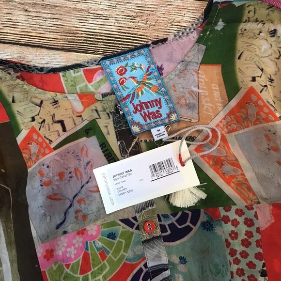 NWT $240 Johnny Was Size M Medium Vera Tunic Style C24221B2 Multicolor SOLD OUT - Picture 8 of 8